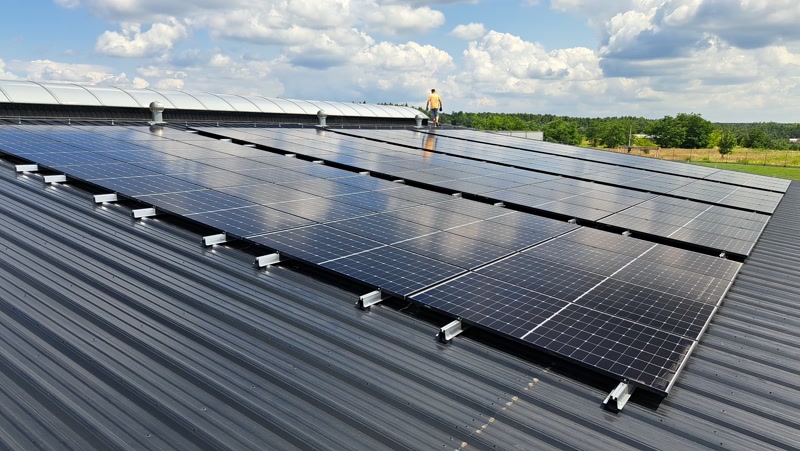 Fotowoltaika przemysłowa 80 kW na dachu firmy w Katowicach